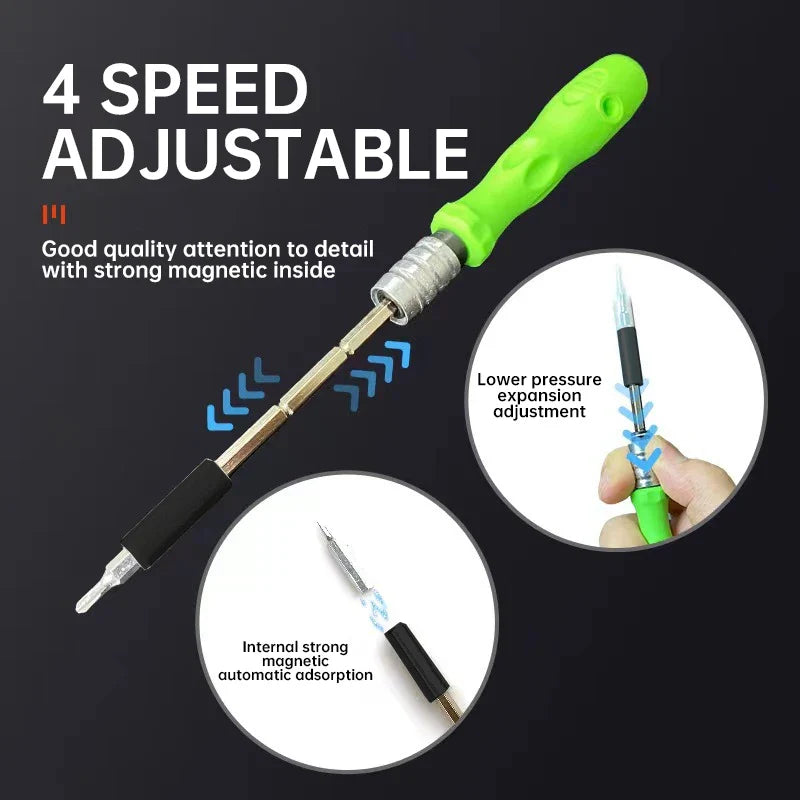 Precision Screwdriver Set 32-In-1 Magnetic Bits Repair Tool Kit For Phones And Tablets Green Handle Back To School 2025