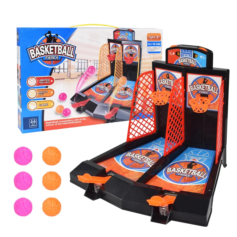 Interactive Two-Player Finger Basketball Game - Fun Tabletop Ejection Toy for Kids, Educational Sports Challenge for Boys