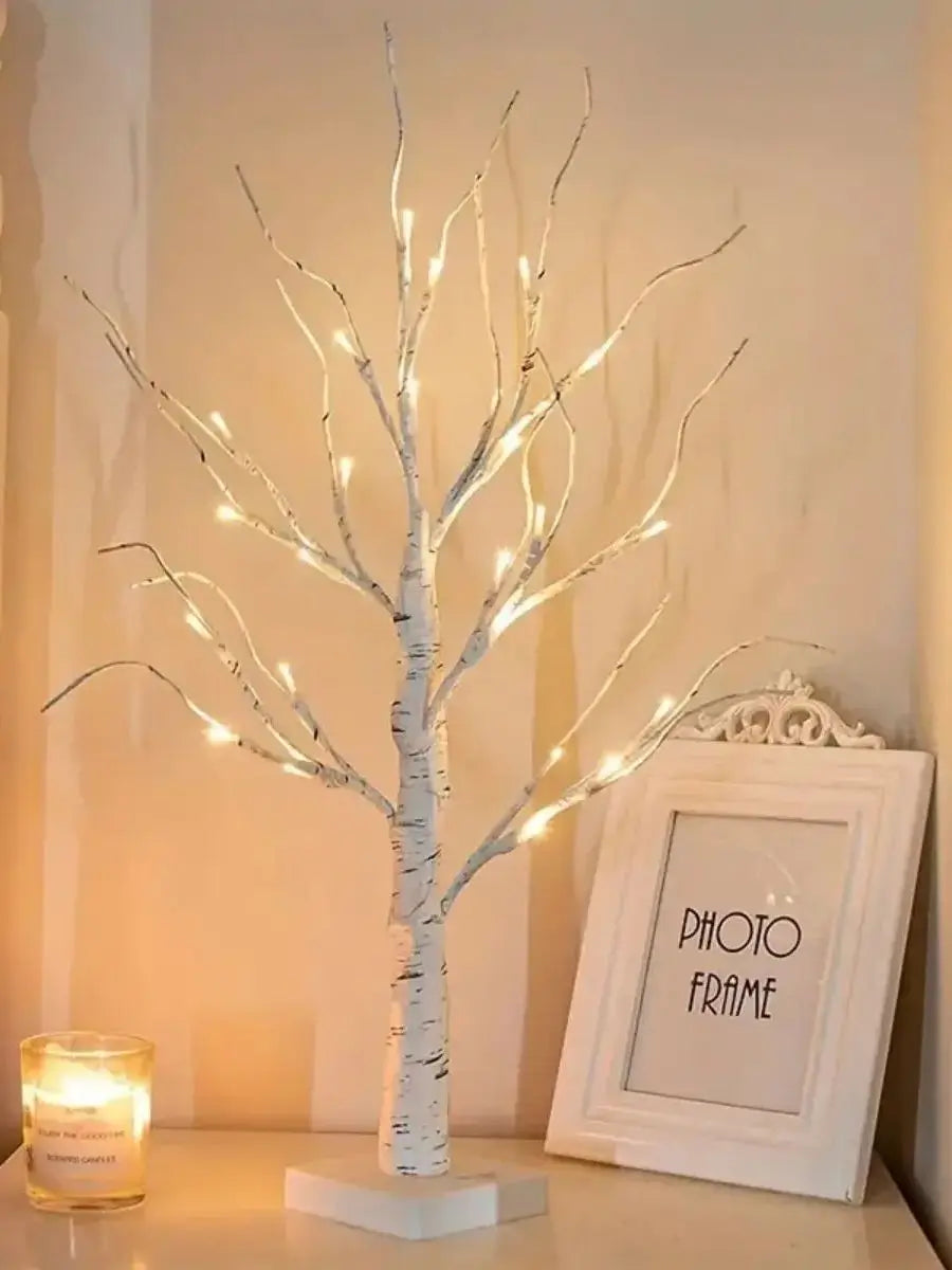 LED Easter Birch Tree Lamp USB Battery Powered Decor