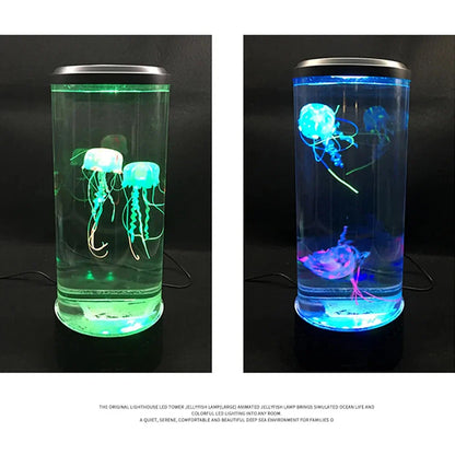 Jellyfish Lamp USB And Battery Table Night Light Kids Bedroom Decor Back To School 2025 Soothing Ambience