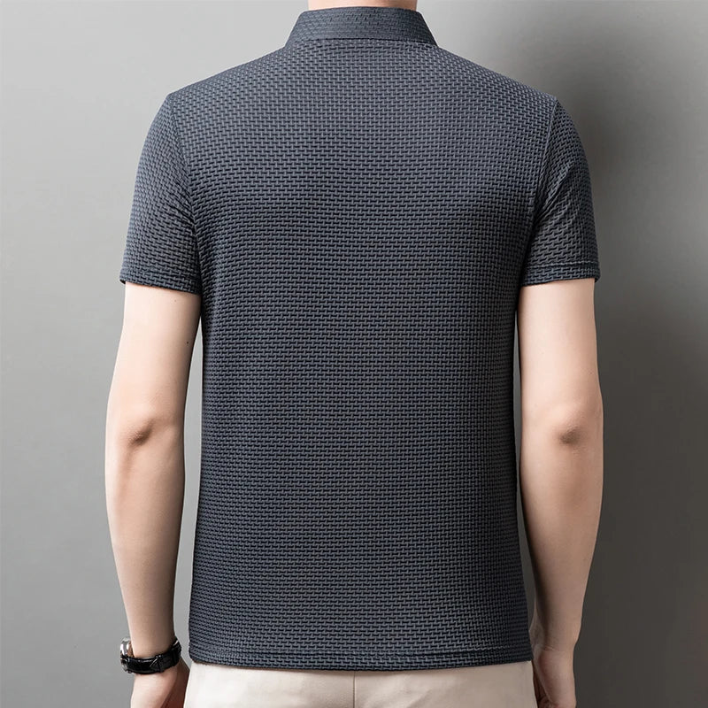 Breathable men's polo shirt – short sleeve, casual summer style, slim fit versatile top