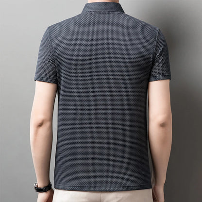 Breathable men's polo shirt – short sleeve, casual summer style, slim fit versatile top