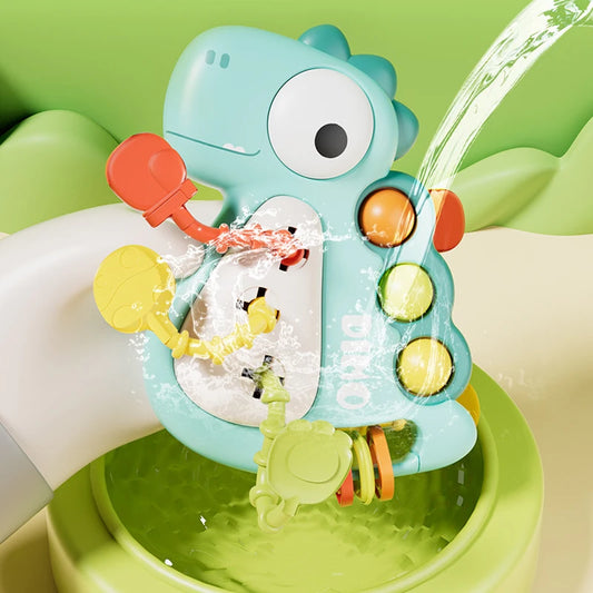 Montessori dinosaurus trek speelgoed pasgeboren sensorisch speelgoed bijtring