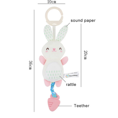 Animal Rattle Newborn Sensory Toys Soft Travel Toy Set