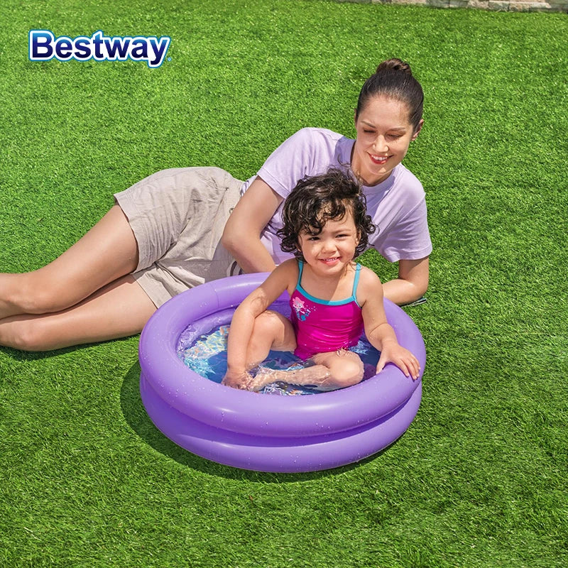 Piscina Inflable para Niños en el Jardín, Piscina Portátil de Verano de 8 pies con PVC Duradero y Colores Brillantes