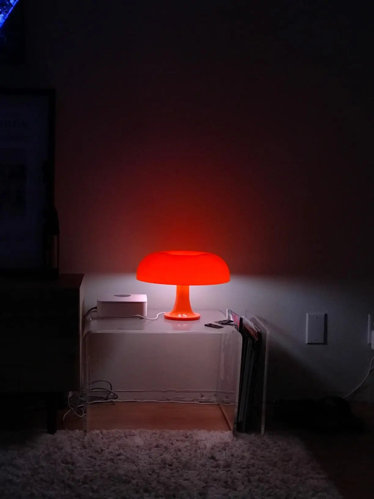 Japandi LED Mushroom Table Lamp Ivory Minimalist Bedside Lighting