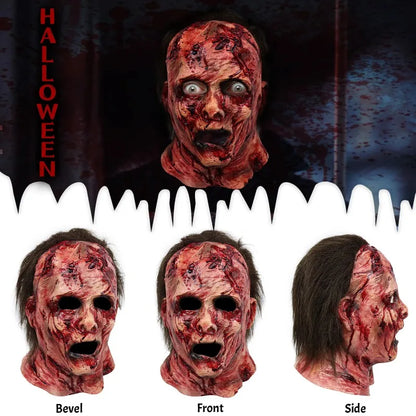 Masque d'Halloween tête entière clown zombie réaliste masque d'horreur Halloween 2025 accessoire effrayant pour fête cosplay