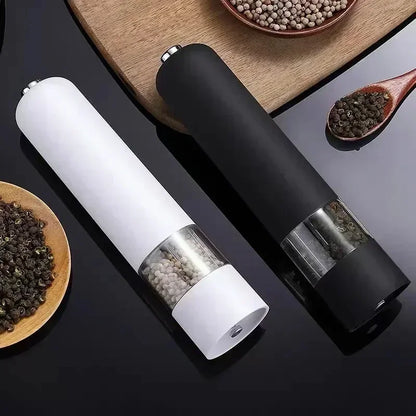 Elektrisk salt- og peberkværn med LED og justerbar grovhed