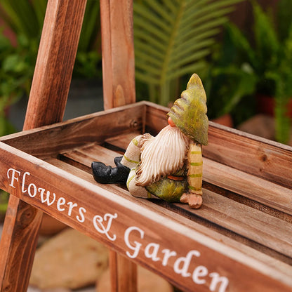 Statua gnomo da giardino in resina decorazione esterna primavera 2026 idea regalo per vasi e mini paesaggi