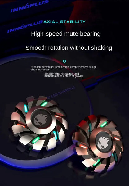 Luminous Fidget Spinner Metal EDC Toy Rainbow Durable LED