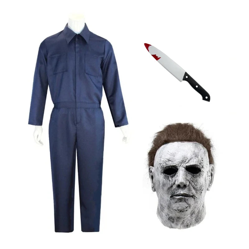 Michael Myers-bloederig moordenaars-anime-cosplaykostuum, jumpsuit met horrormasker voor mannen en vrouwen, Halloween 2026