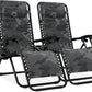 Adjustable Steel Mesh Zero Gravity Lounge Chairs with Cup Holders & Pillows - Portable Recliners for Outdoor Relaxation and Comfort