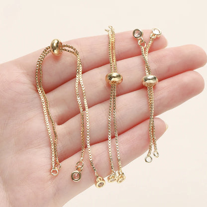 Cadenas deslizantes ajustables para accesorios de fabricación de pulseras DIY