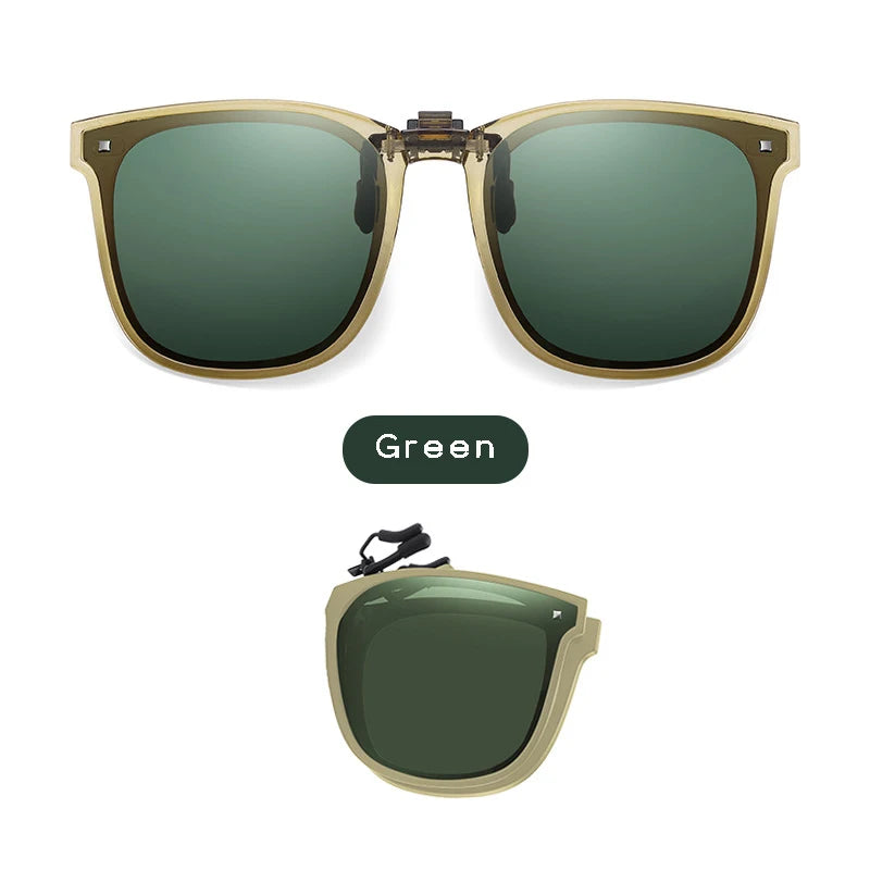 Clip On Sunglasses Foldable Oversized Square Flip Up UV400 Polarized Sunglasses Summer 2026 Trend Gift
