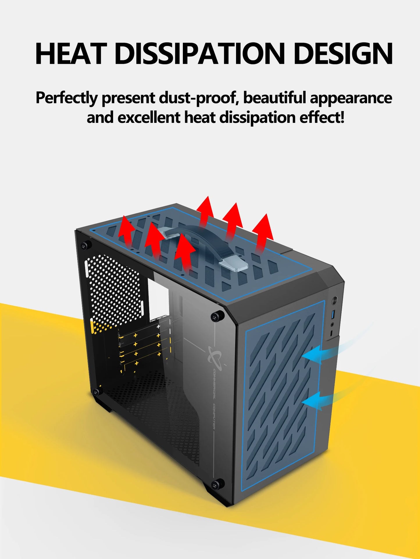 Boîtier Mini ITX Verre Latéral Refroidissement Liquide 240mm Portable