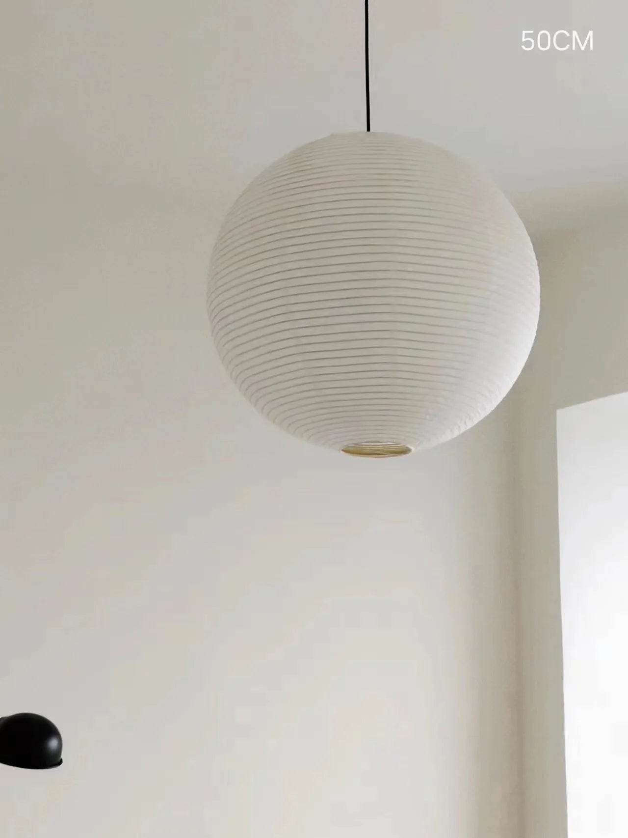 Japandi Pendant Lamp Wabi Sabi Rice Paper Round LED Dimmable
