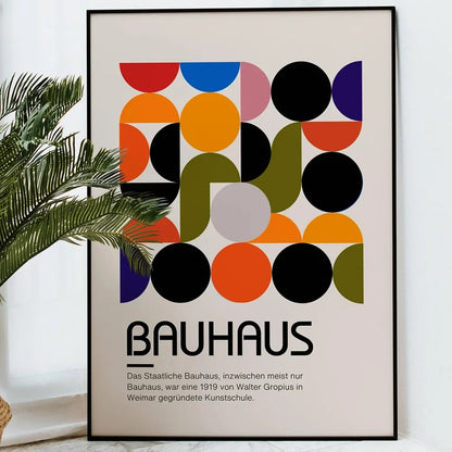 Impression sur toile murale Bauhaus avec citation rose moderne nordique