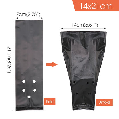 Breathable PE Seedling Nursery Bags - 100/200PCS Garden Tools for Vegetable Planting