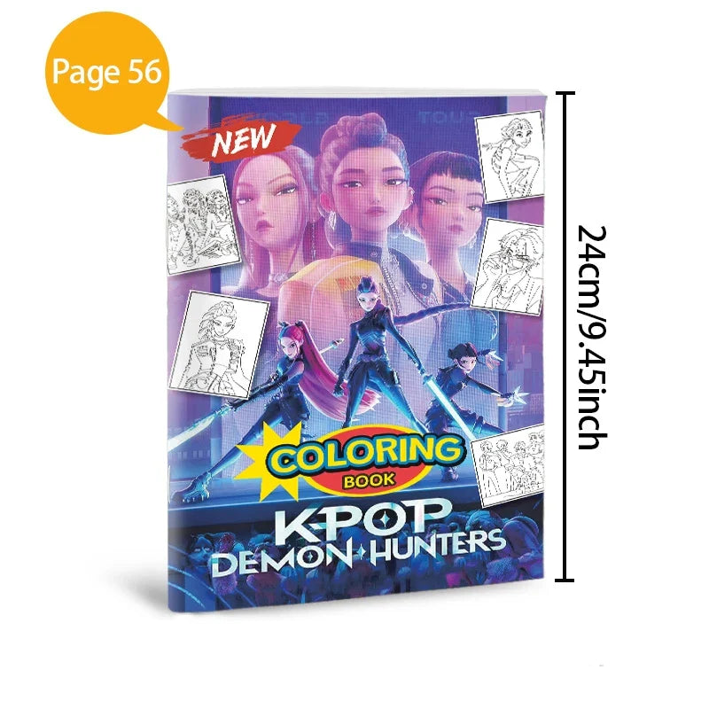 Coloring Book Kpop Demon Hunters Anime Sketches Rumi Mira Zoey Cute Line Drawings Back to School 2025 Gift