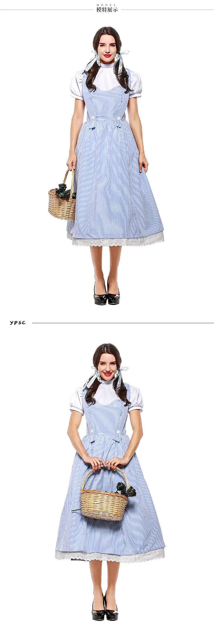 Tovenaar van Oz Dorothy Alice Halloween-sprookjeskostuum, actricekostuumjurk voor vrouwen 2026