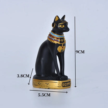 Statua mini gatto dea egizia in resina decorazione per casa e giardino idea regalo retrò
