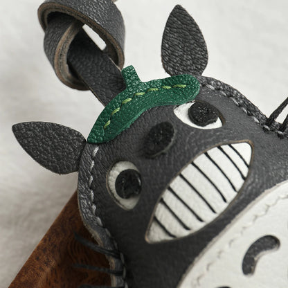 Porte-clés porte-bonheur en cuir sans visage noir confortable mignon cadeau