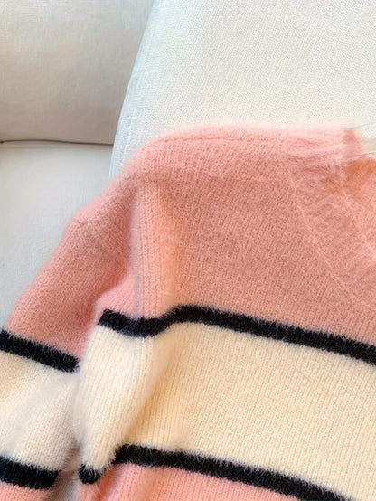 Soft Womens Crewneck Sweater - Boxy Brushed Knit Fall
