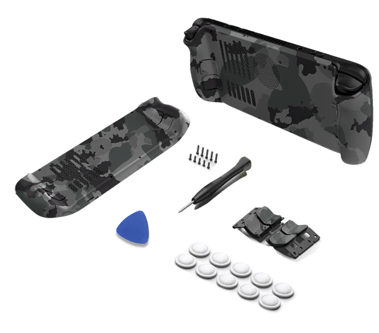 Kit de carcasa transparente de repuesto para consola Steam Deck