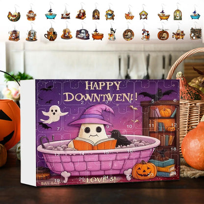 Calendario dell'Avvento di Halloween Orecchini Fantasma Set da 24 Giorni