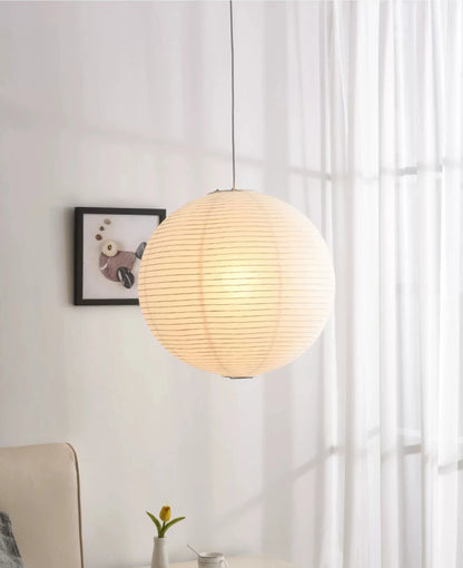 Japandi Wabi Sabi Round Pendant Light E27 LED Hanging Cozy Lamp