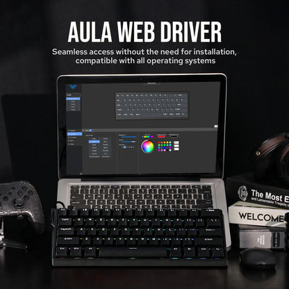 Teclado mecánico intercambiable en caliente del 60 por ciento aluminio RGB Hall