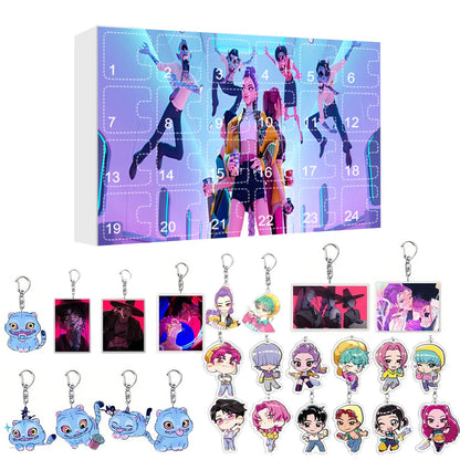 Kpop adventskalender 24 dagen demonjagers sleutelhanger cadeau
