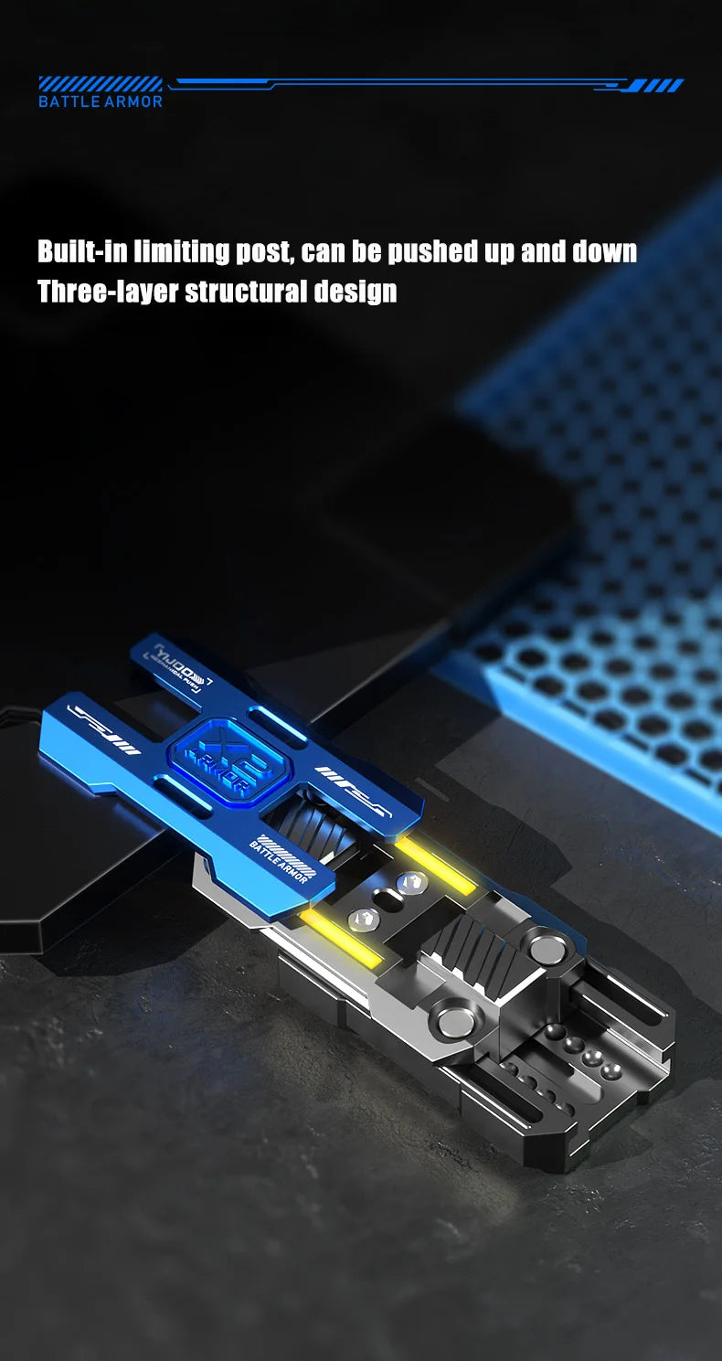 Leuchtendes Schieberegler Metall Fidget Spielzeug EDC Stressabbau