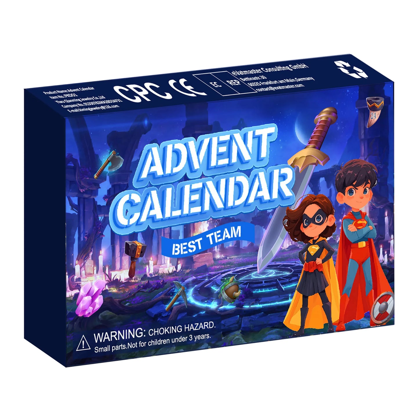 2024 Christmas Advent Calendar for Kids - 24 Miniature Holiday Surprises, Fun Countdown Gift