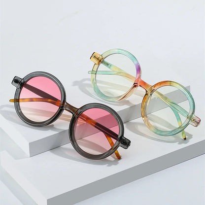 Gafas de sol redondas retro de moda para hombres y mujeres, gafas de diseñador vintage y modernas.