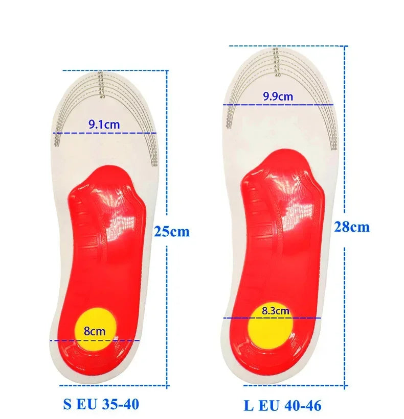 Orthopaedic Shock Absorbing Insoles With Arch Support Plantar Fascia Insole