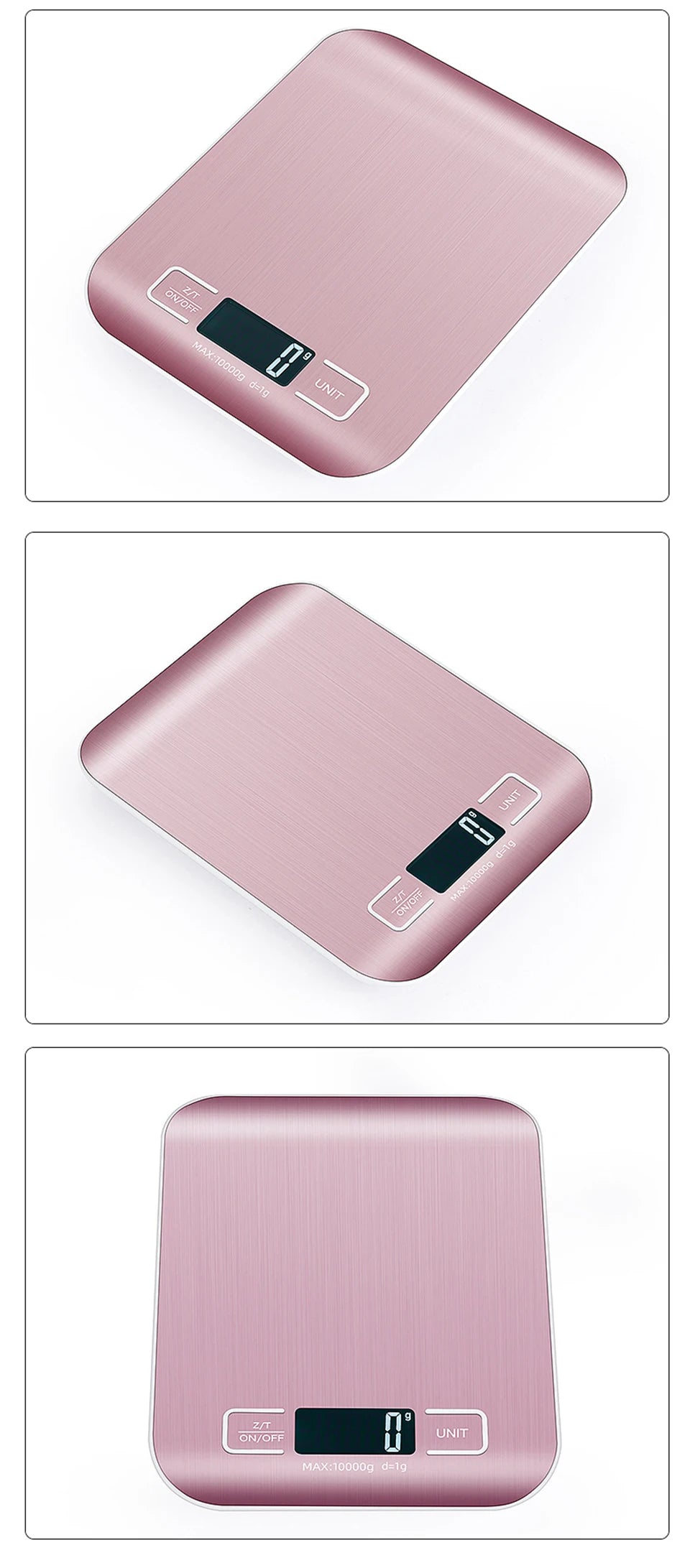 Digital Kitchen Scale Stainless Steel LCD Baking Scale