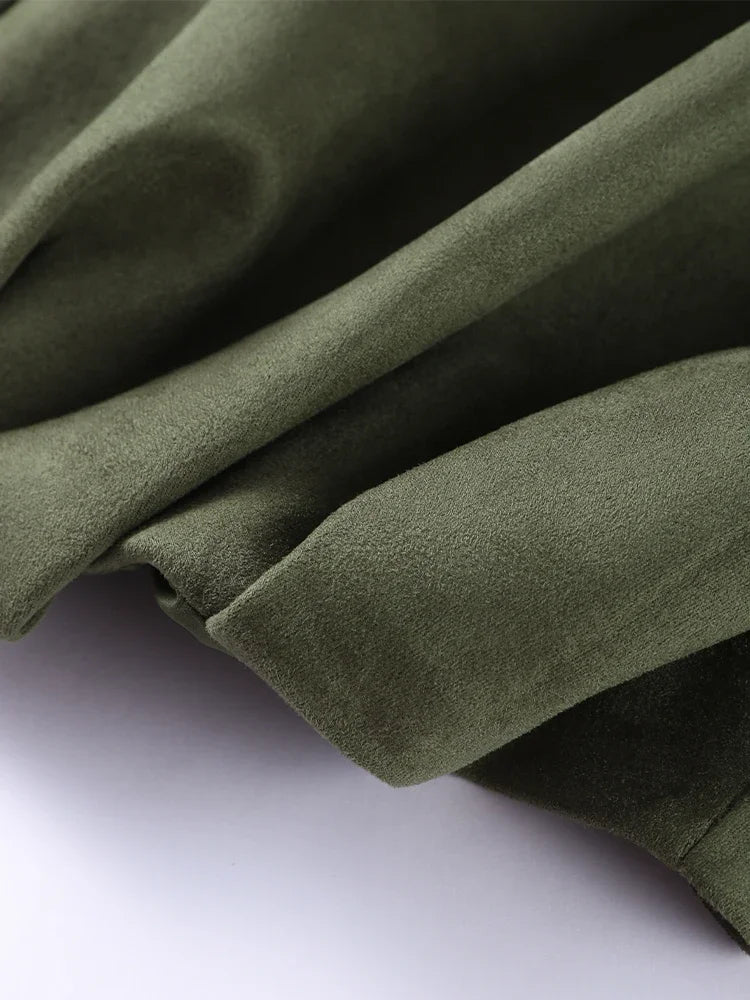 Oversized Women’s Bomber Jacket - Boxy, Velvet, Autumn