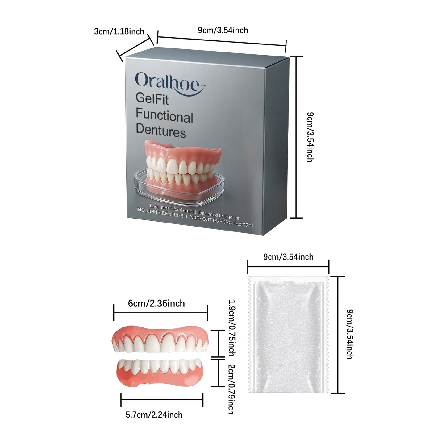 Soft Silicone Temporary Dentures Full Set – Safe, Easy Fit, Instant Smile Restoration 2026