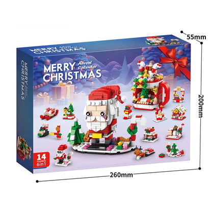 Calendario de Adviento de Bloques de Construcción de Navidad Kit DIY para Niños