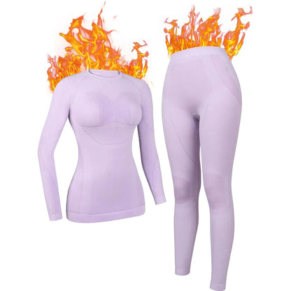 Quick Dry Thermal Base Layer Set for Women - High Elastic Skiing Underwear for Winter Sports