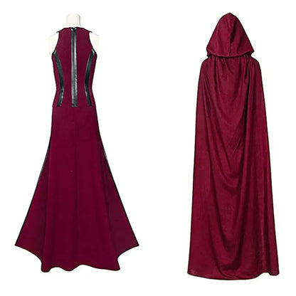 Scarlet Witch cosplay komplett kostyme kappe bukser