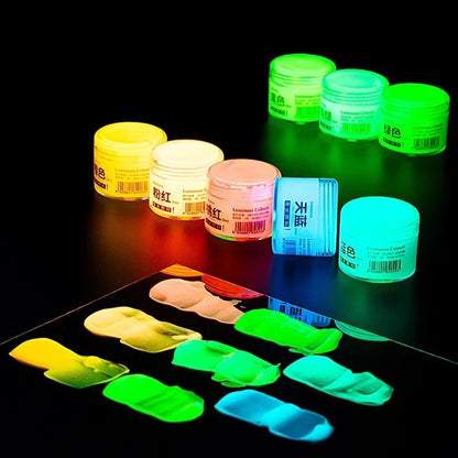 Glow in the dark pigment – lysende fluorescerende akrylmalesæt til DIY-graffiti, tasker og sko – TikTok viral 2026