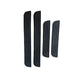 Black Rubber Car Door Sill Scuff Protectors - 4pcs Anti-Scratch Car Accessories