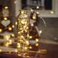 Battery-Powered Star LED Fairy Lights - 30 LED String Lights for Christmas, Weddings, and Parties, Silver Cable, 6m Length