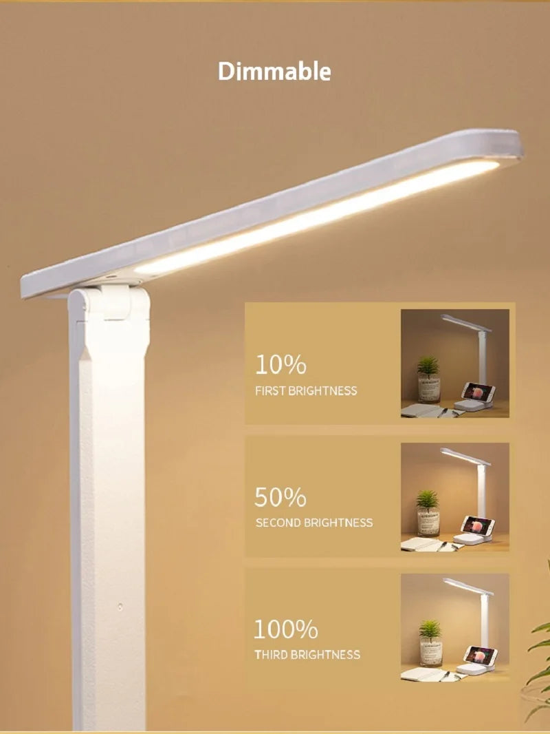 Lampada da scrivania LED touch dimmerabile ricaricabile protezione occhi