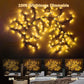 96LED Solar & USB Powered DIY Tree and Vine Lights - 8 Modes Warm White Decorative Lamp for Christmas & Party Home Decor