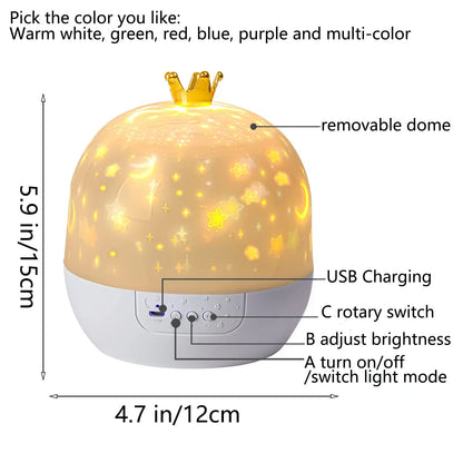 Projector Night Light 360 Degree Rotating Starry Galaxy With 15 Slides Kids Birthday Gift Soothing Bedroom Decor 2026