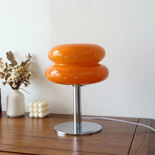 Macaron Glass Table Lamp Trichrome Night Light Eye Guard