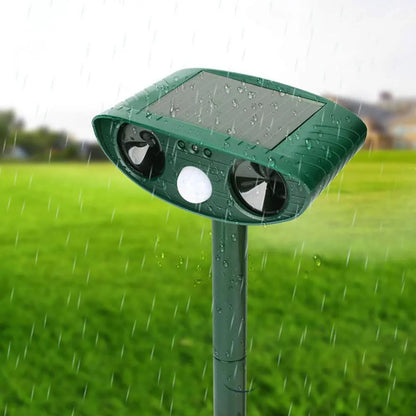 Ultrasonic Animal Repellent Motion Sensor Solar Cat Dog Deterrent for Garden Farm